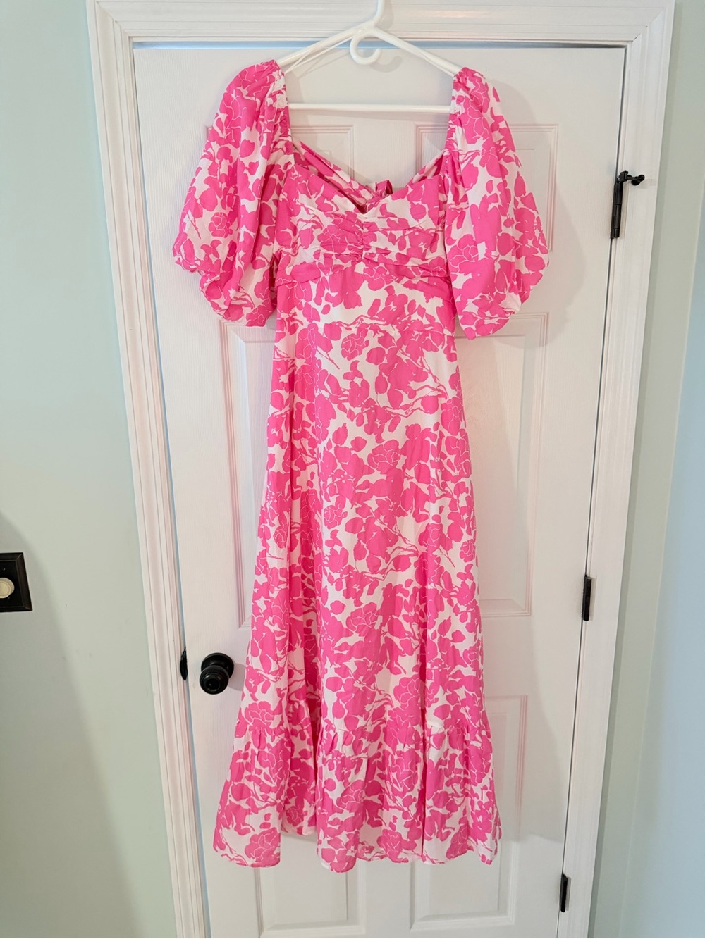 English Factory Pink and White Floral Maxi Dress